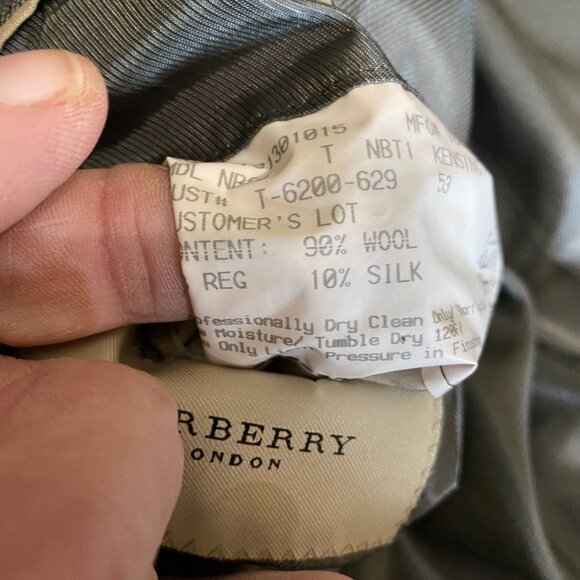 Burberry London Men Blazer Jacket 48R Gray Wool/Silk Blend Two-Button Sport Coat - Picture 6 of 14
